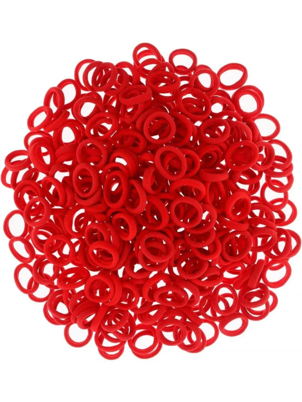 200 Pcs Solid Color Cotton Hair Ties for Women & Girls - Seamless Ponytail